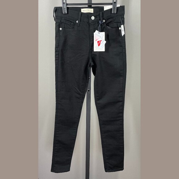 NEW Gap Jeans Womens 27 black denim skinny 1969 sculpt preppy classic - Picture 1 of 11